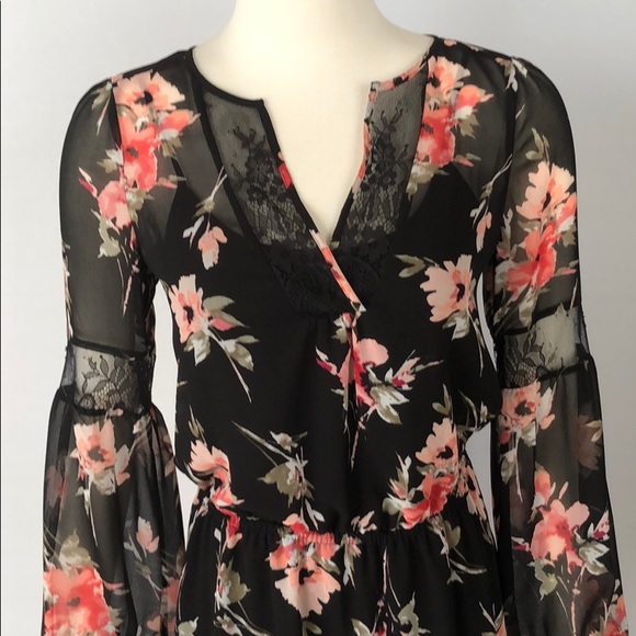 NWT WHBM Romantic Floral Print Dress.. Size 0 - Picture 9 of 15